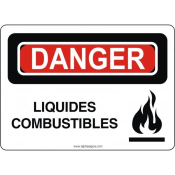 Affiche de sécurité: DANGER Liquides combustibles