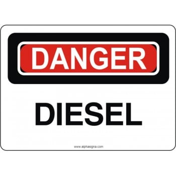 Affiche de sécurité: DANGER Diesel
