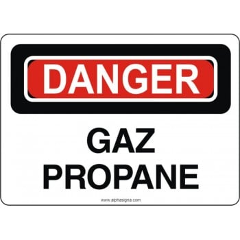 Affiche de sécurité: DANGER Gaz propane