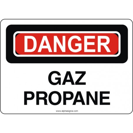 Affiche de sécurité: DANGER Gaz propane