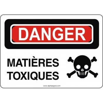 Affiche de sécurité: DANGER Matières toxiques