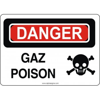 Affiche de sécurité: DANGER Gaz poison