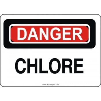 Affiche de sécurité: DANGER Chlore