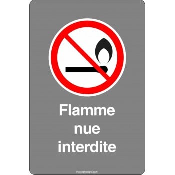 Affiche de sécurité aux normes CSA: Flamme nue interdite