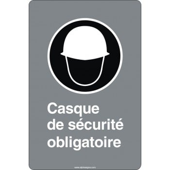 Affiche de sécurité aux normes CSA: Casque de sécurité obligatoire