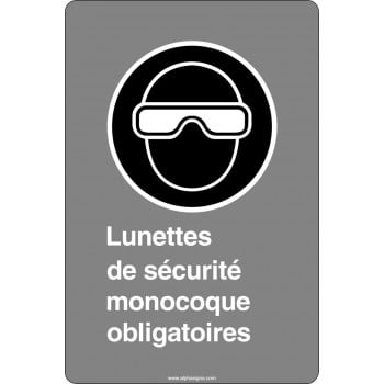 Affiche de sécurité aux normes CSA: Lunettes de sécurité monocoques obligatoires