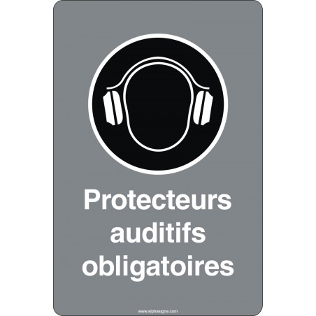 Affiche de sécurité aux normes CSA: Protecteurs auditifs obligatoires