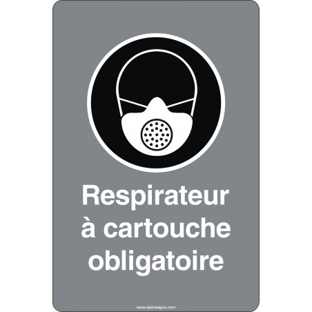 Affiche de sécurité aux normes CSA: Respirateur à cartouche obligatoire