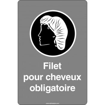 Affiche de sécurité aux normes CSA: Filet pour cheveux obligatoire (modèle C)