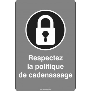 Affiche de sécurité aux normes CSA: Respectez la politique de cadenassage