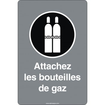 Affiche de sécurité aux normes CSA: Attachez les bouteilles de gaz
