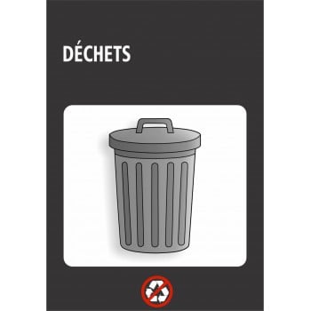 Affiche de recyclage: Déchets