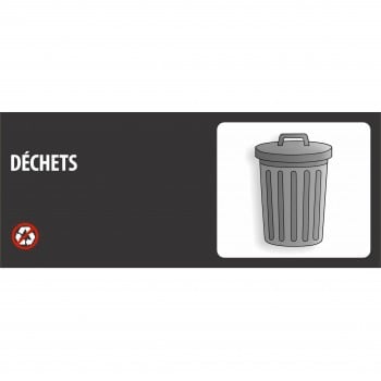 Affiche rectangulaire de recyclage: Déchets