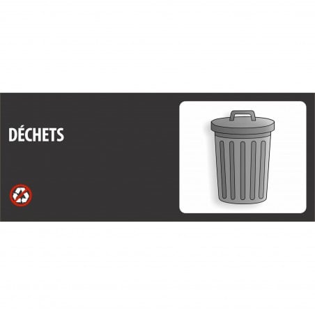 Affiche rectangulaire de recyclage: Déchets