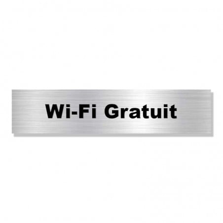   Couleurs plaques Lamicoid: Fond Aluminium Brossé / Image Texte Noir 