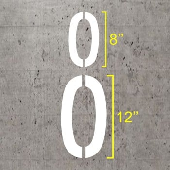 Pochoir stencil standard: Série de nombre de 0 à 9