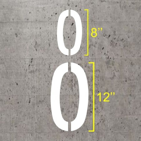 Pochoir stencil standard: Série de nombre de 0 à 9