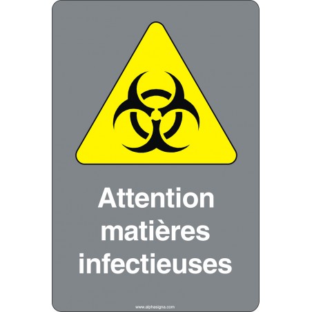 Affiche de sécurité aux normes CSA: Attention matières infectieuses