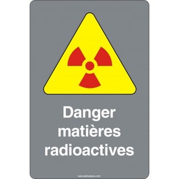 Affiche de sécurité aux normes CSA: Danger matières radioactives
