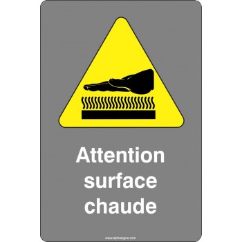 Affiche de sécurité aux normes CSA: Attention surface chaude