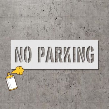 Stencil standard Texte seulement: No parking
