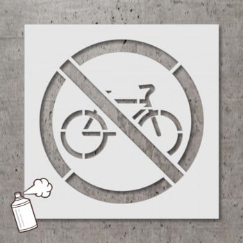 Pochoir stencil standard: Vélo interdit