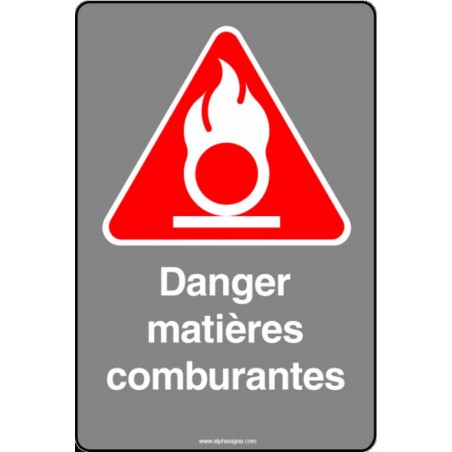 Affiche de sécurité aux normes CSA: Danger matières comburantes