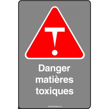 Affiche de sécurité aux normes CSA: Danger matières toxiques (gros T)