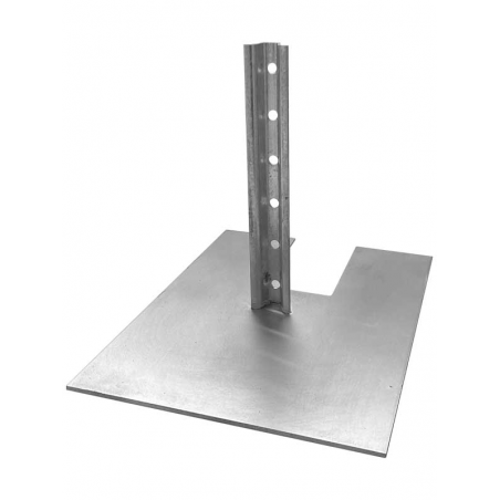 Ensemble de poteau et affiche pour travaux:  STATIONNEMENT INTERDIT