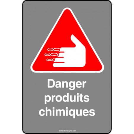 Affiche de sécurité aux normes CSA: Danger produits chimiques