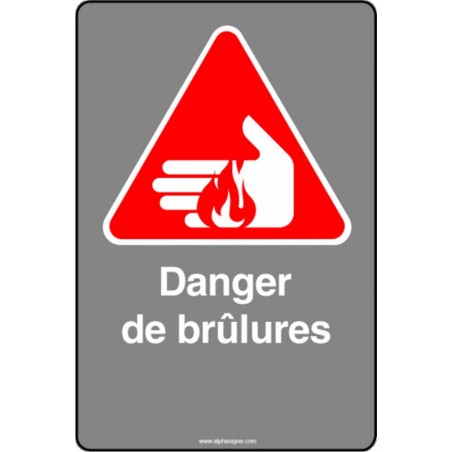 Affiche de sécurité aux normes CSA: Danger de brûlures