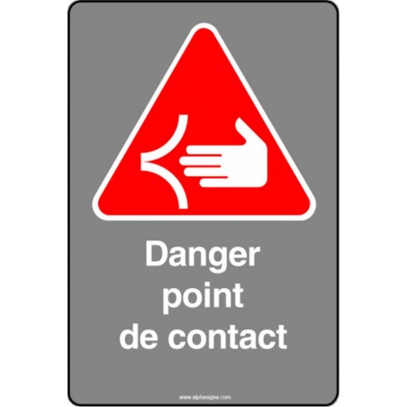 Affiche de sécurité aux normes CSA: Danger point de contact