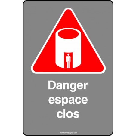 Affiche de sécurité aux normes CSA: Danger espace clos