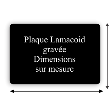 Plaque colorée gravé aux dimensions personnalisables