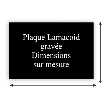 Plaque colorée gravé aux dimensions personnalisables