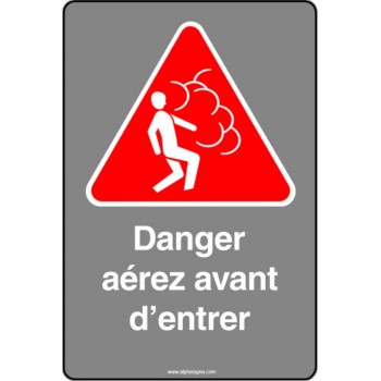 Affiche de sécurité aux normes CSA: Danger aérez avant d'entrer