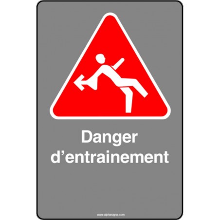 Affiche de sécurité aux normes CSA: Danger d'entraînement
