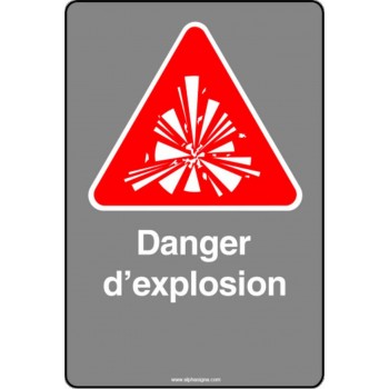 Affiche de sécurité aux normes CSA: Danger d'explosion