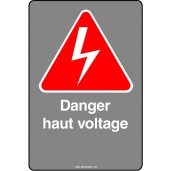 Affiche de sécurité aux normes CSA: Danger haut voltage