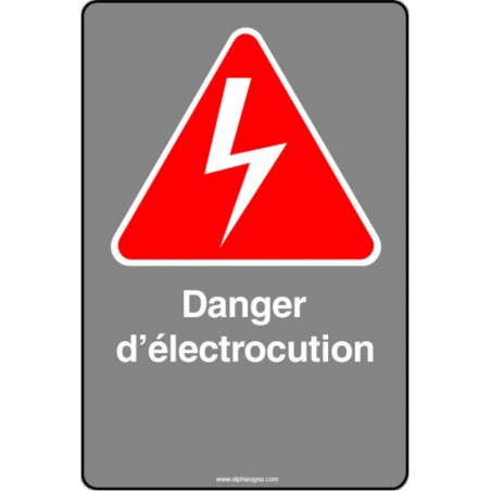 Affiche de sécurité aux normes CSA: Danger d'électrocution