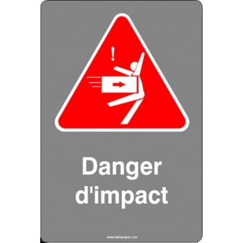 Affiche de sécurité aux normes CSA: Danger d'impact