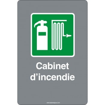 Affiche de sécurité aux normes CSA: URGENCE Cabinet d'incendie