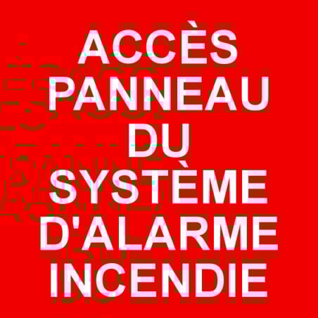 Affiche de sécurité-incendie: Accès panneau du  système d’alarme incendie