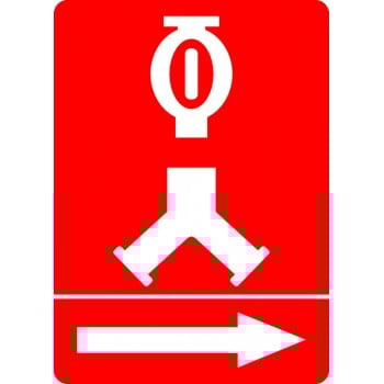 Affiche de sécurité-incendie bilingue: Borne Siamoise avec choix de flèche