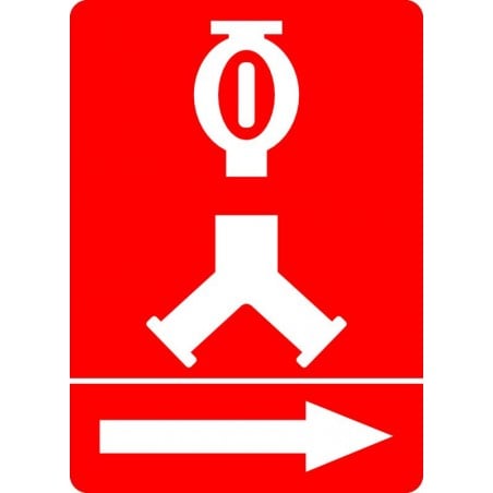 Affiche de sécurité-incendie bilingue: Borne Siamoise avec choix de flèche