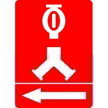 Affiche de sécurité-incendie bilingue: Borne Siamoise avec choix de flèche