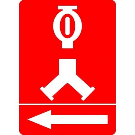 Affiche de sécurité-incendie bilingue: Borne Siamoise avec choix de flèche