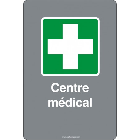 Affiche de sécurité aux normes CSA: URGENCE Centre médical