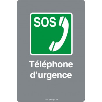 Affiche de sécurité aux normes CSA: URGENCE Téléphone d'urgence