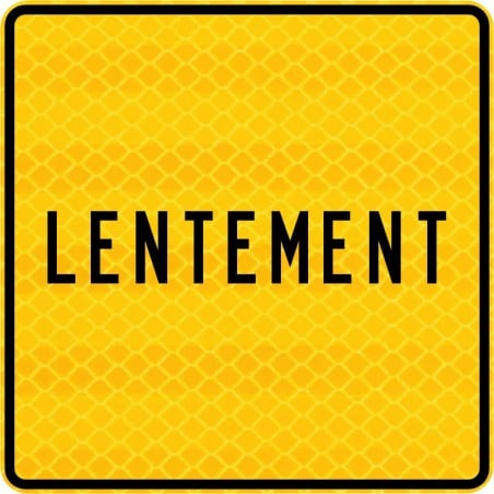 Panneau de danger: Lentement